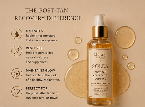 SOLÉA POST-TAN AFTERGLOW BODY OIL — Recovery Glow Elixir