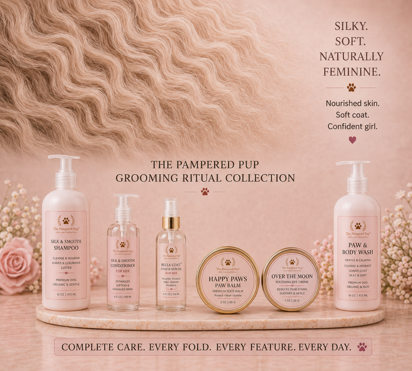 SILK & SMOOTH™ BELLA COAT | Luxury Feminine Coat & Skin Oil