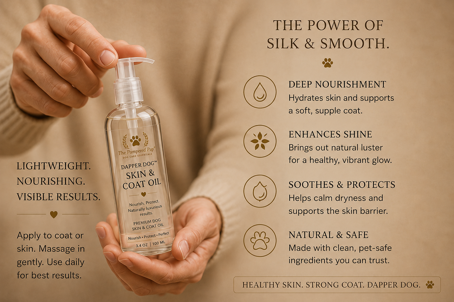 SILK & SMOOTH™ | Luxury Skin & Coat Oil For Male Dogs — DAPPER DOG™