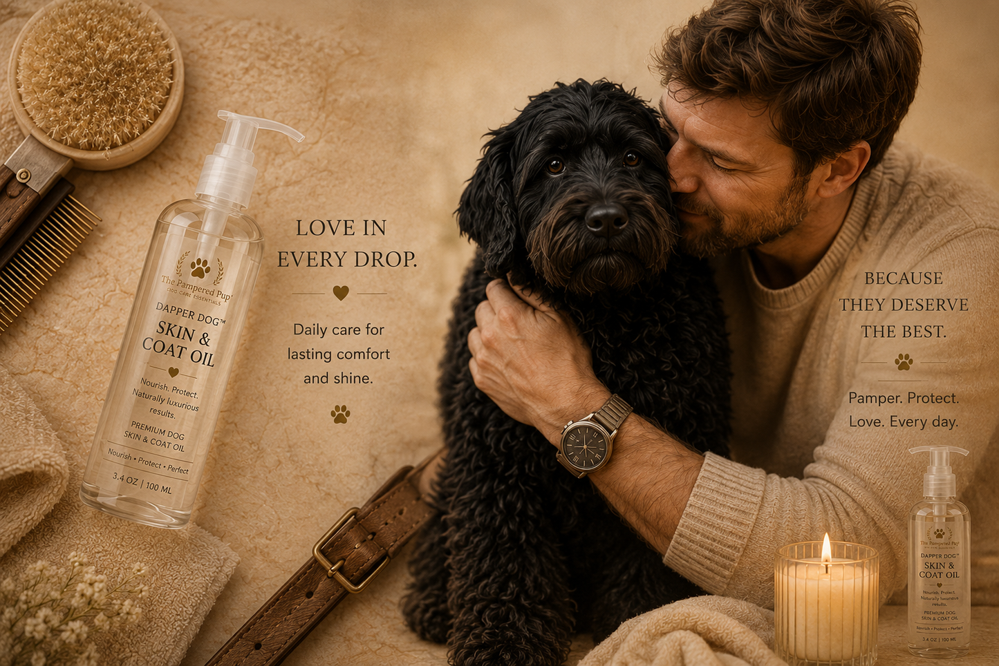 SILK & SMOOTH™ | Luxury Skin & Coat Oil For Male Dogs — DAPPER DOG™